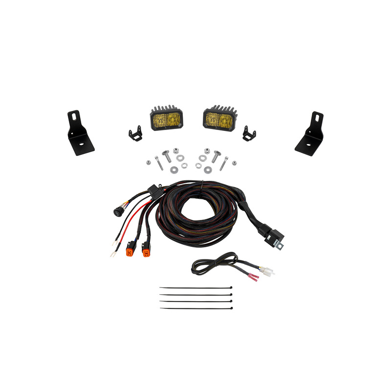  Diode Dynamics - Stage Series Ditch Light Kit for 2022+ Ford Maverick, C2 Pro Yellow Combo